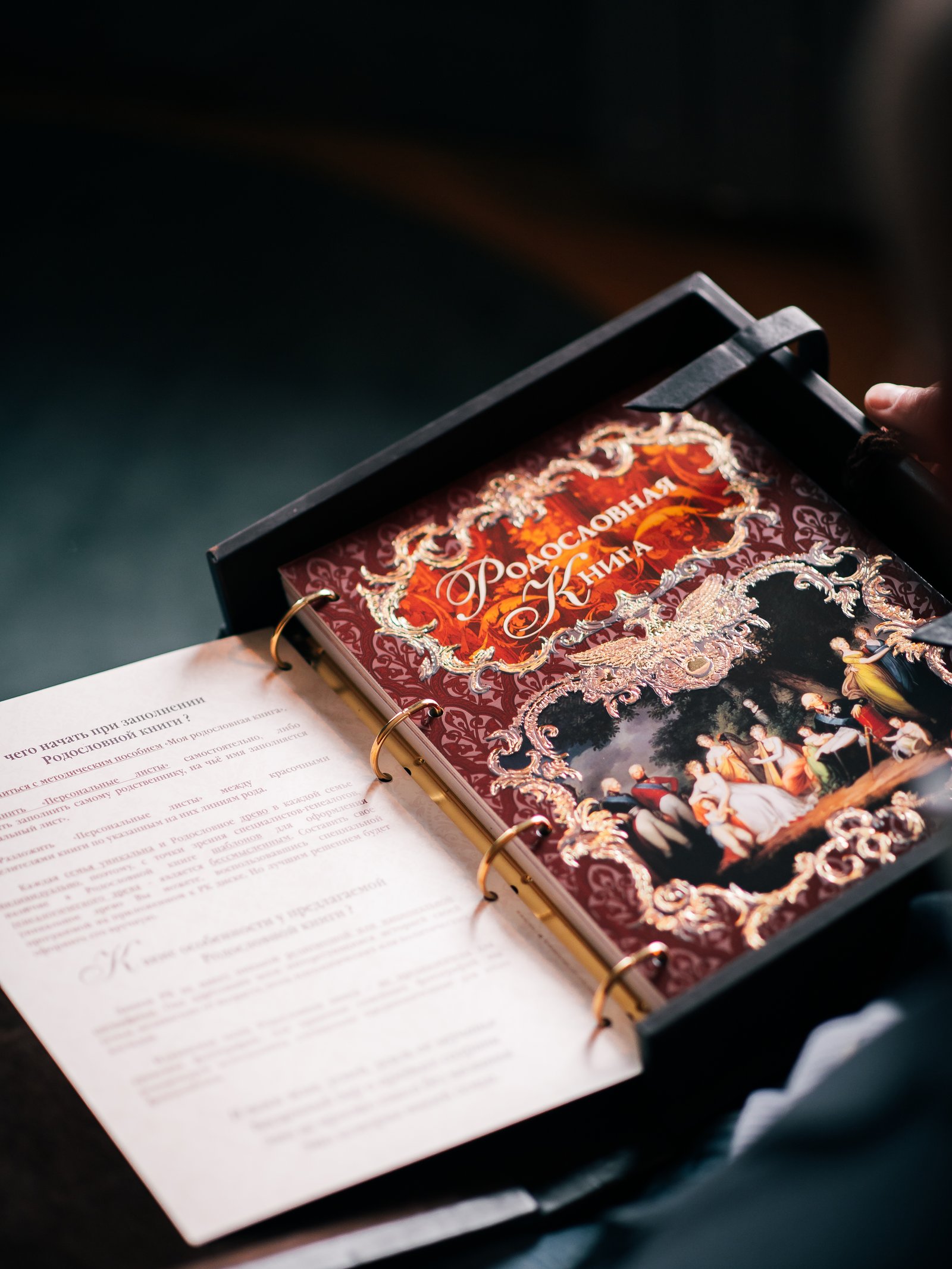 Род Смольных — родословная книга в кожаном переплёте